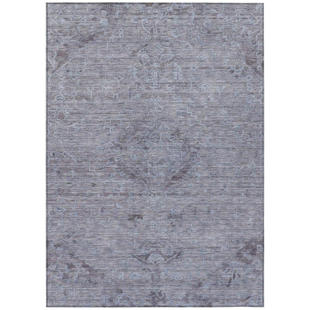 Malia Blue Washable Indoor-Outdoor Rug-Outdoor Rugs-LOOMLAN Rugs-2'6" x 3'10"-LOOMLAN