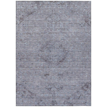 Malia Blue Washable Indoor-Outdoor Rug-Outdoor Rugs-LOOMLAN Rugs-2'6" x 3'10"-LOOMLAN