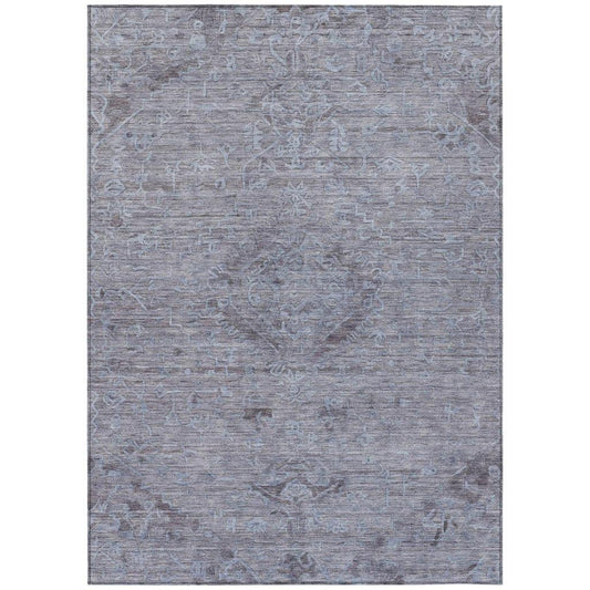 Malia Blue Washable Indoor-Outdoor Rug-Outdoor Rugs-LOOMLAN Rugs-2'6" x 3'10"-LOOMLAN