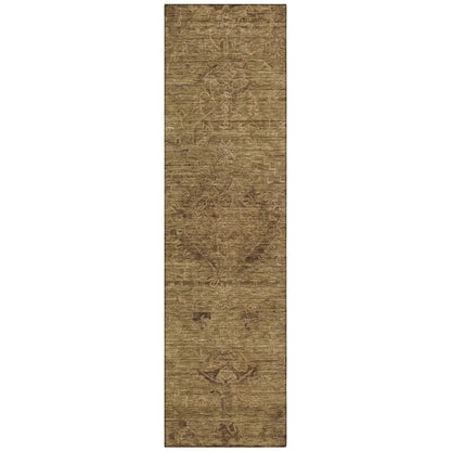 Malia Brown Washable Indoor-Outdoor Rug-Outdoor Rugs-LOOMLAN Rugs-2'3" x 7'6"-LOOMLAN