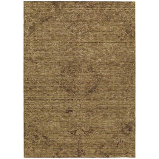 Malia Brown Washable Indoor-Outdoor Rug-Outdoor Rugs-LOOMLAN Rugs-2'6" x 3'10"-LOOMLAN