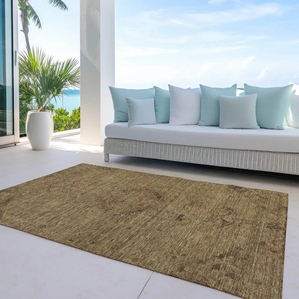 Malia Brown Washable Indoor-Outdoor Rug-Outdoor Rugs-LOOMLAN Rugs-LOOMLAN