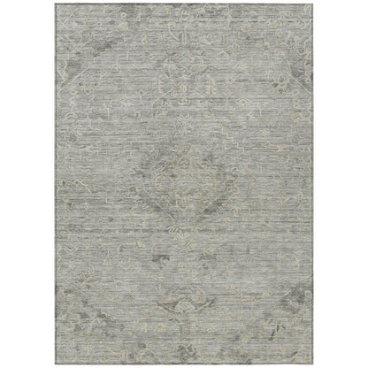 Malia Gray Washable Indoor-Outdoor Rug-Outdoor Rugs-LOOMLAN Rugs-2'6" x 3'10"-LOOMLAN