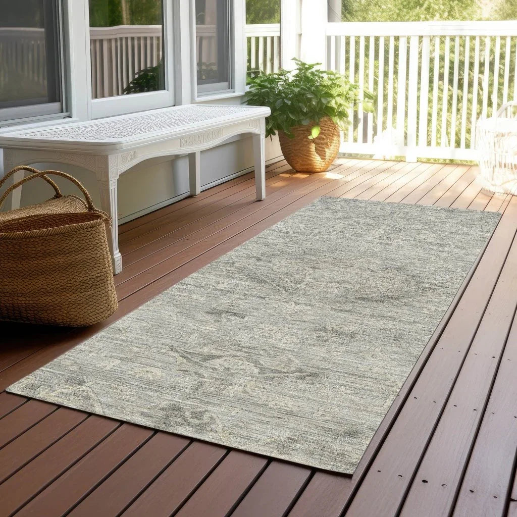 Malia Gray Washable Indoor-Outdoor Rug-Outdoor Rugs-LOOMLAN Rugs-LOOMLAN