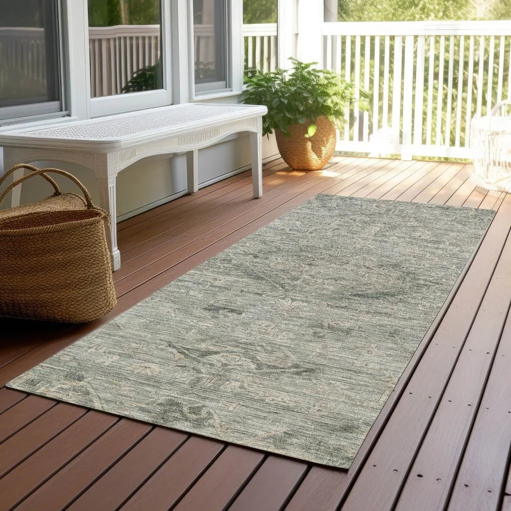 Malia Green Washable Indoor-Outdoor Rug-Outdoor Rugs-LOOMLAN Rugs-LOOMLAN