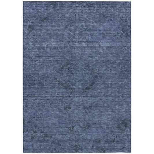 Malia Navy Washable Indoor-Outdoor Rug-Outdoor Rugs-LOOMLAN Rugs-2'6" x 3'10"-LOOMLAN