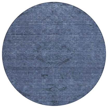 Malia Navy Washable Indoor-Outdoor Rug-Outdoor Rugs-LOOMLAN Rugs-8' x 8'-LOOMLAN