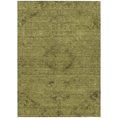 Malia Olive Washable Indoor-Outdoor Rug-Outdoor Rugs-LOOMLAN Rugs-2'6" x 3'10"-LOOMLAN