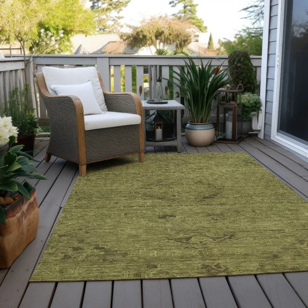 Malia Olive Washable Indoor-Outdoor Rug-Outdoor Rugs-LOOMLAN Rugs-LOOMLAN