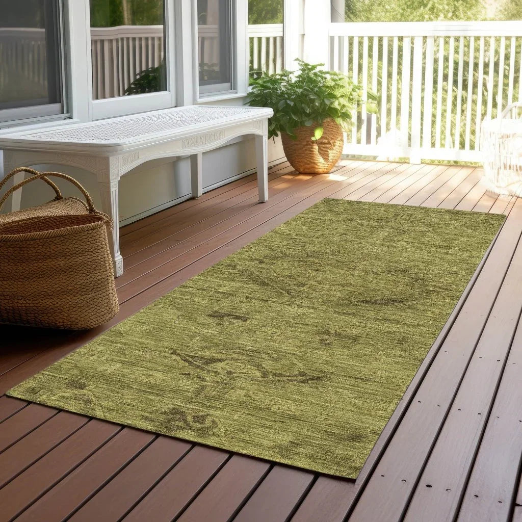 Malia Olive Washable Indoor-Outdoor Rug-Outdoor Rugs-LOOMLAN Rugs-LOOMLAN
