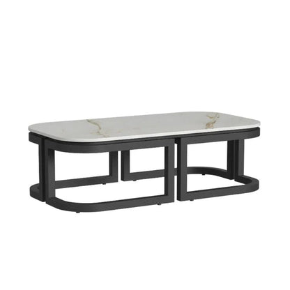 Malibu Aluminum Framed Outdoor Coffee Table-Outdoor Coffee Tables-Sunset West-LOOMLAN
