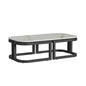 Malibu Aluminum Framed Outdoor Coffee Table-Outdoor Coffee Tables-Sunset West-LOOMLAN