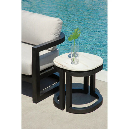 Malibu Aluminum Framed Outdoor End Table