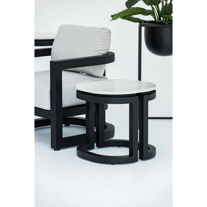 Malibu Aluminum Framed Outdoor End Table