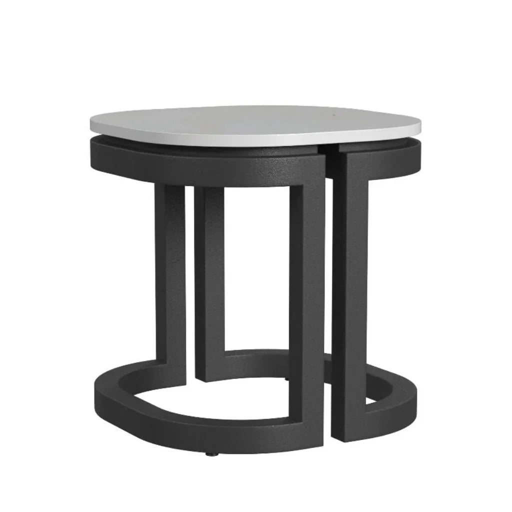 Malibu Aluminum Framed Outdoor End Table - LOOMLAN - Sunset West - Outdoor Side Tables