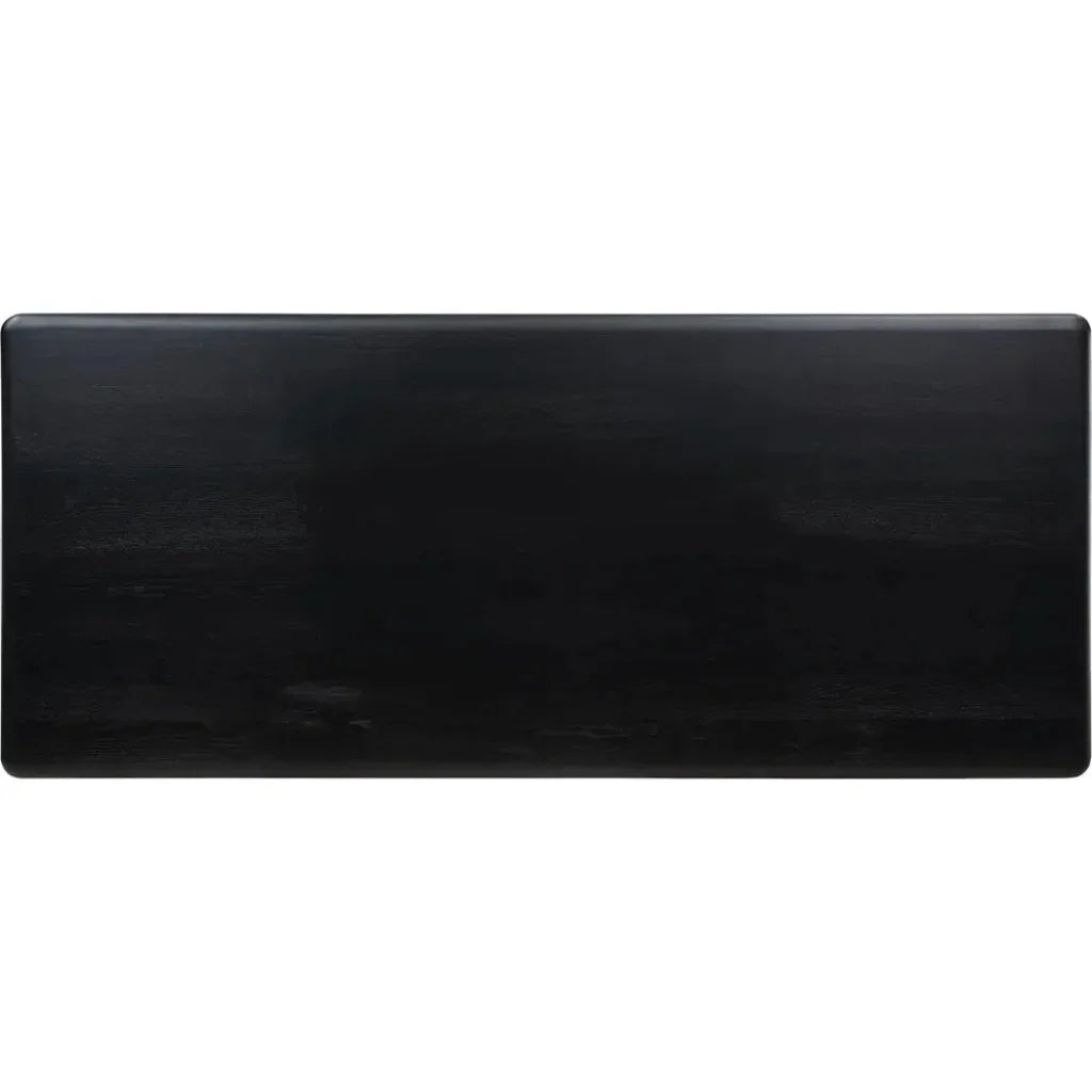 MalibuSolid Wood Black Dining Table Seats 6-Dining Tables-Moe's Home-LOOMLAN