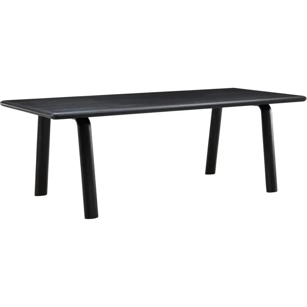 MalibuSolid Wood Black Dining Table Seats 6-Dining Tables-Moe's Home-LOOMLAN
