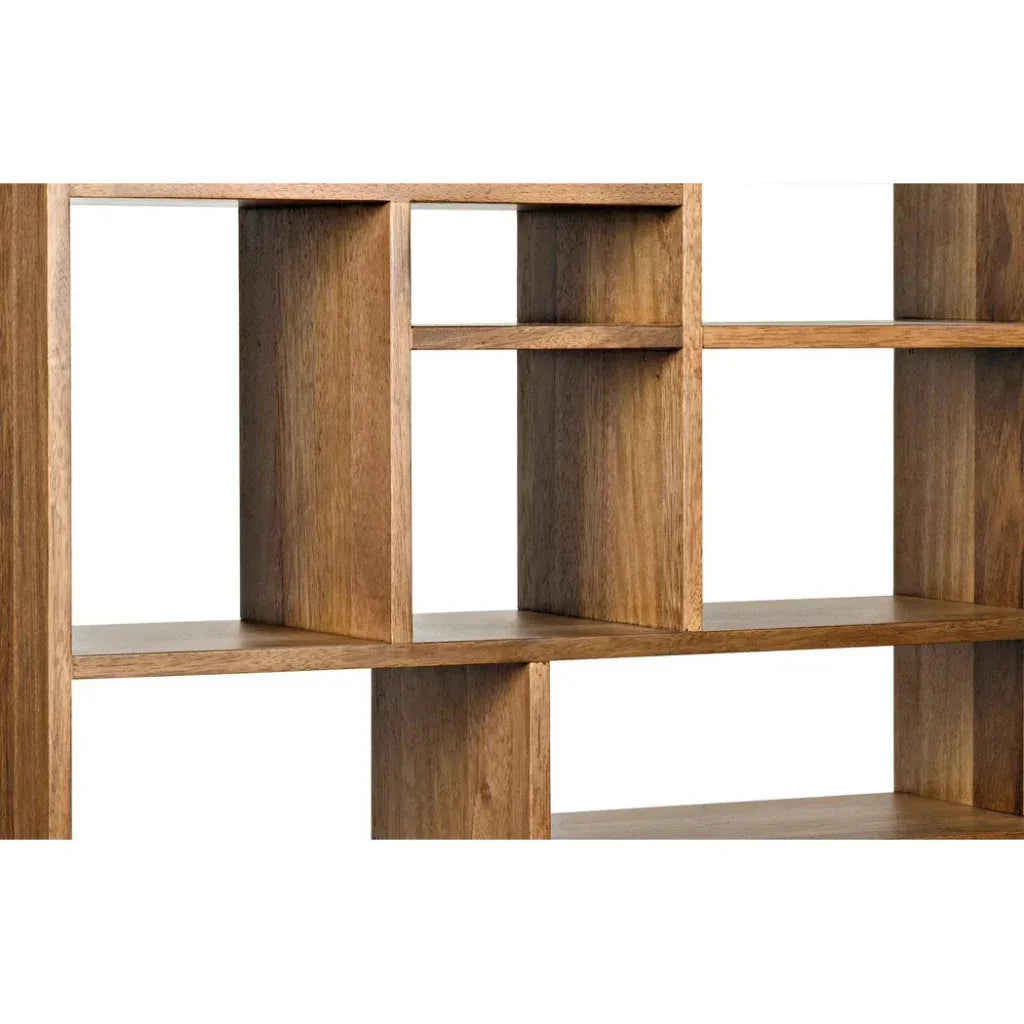 Malic Natural Wood Vertical Shelf-Etageres-Noir-LOOMLAN