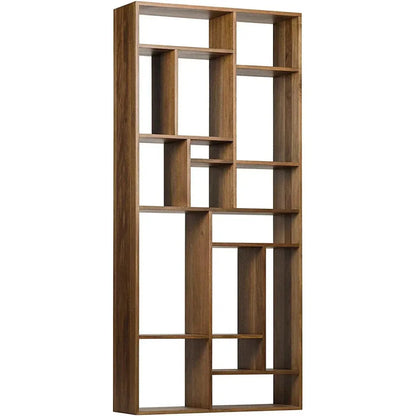Malic Natural Wood Vertical Shelf-Etageres-Noir-LOOMLAN