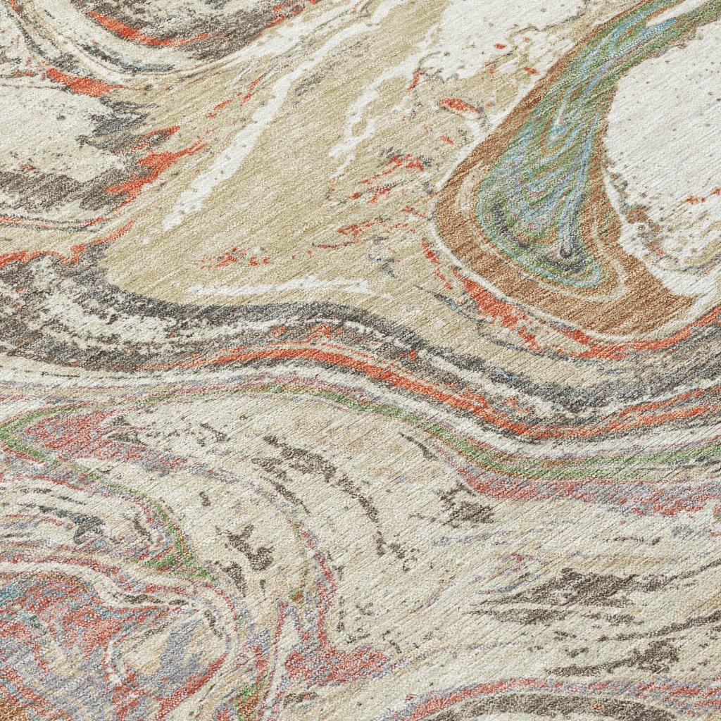 Malika Beige Washable Indoor-Outdoor Rug-Outdoor Rugs-LOOMLAN Rugs-LOOMLAN