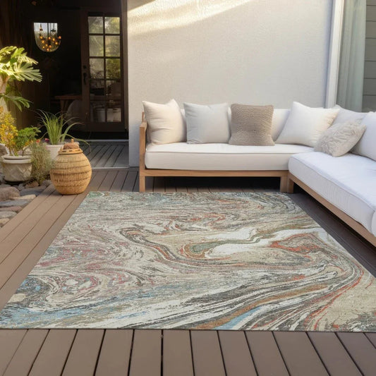 Malika Beige Washable Indoor-Outdoor Rug-Outdoor Rugs-LOOMLAN Rugs-LOOMLAN