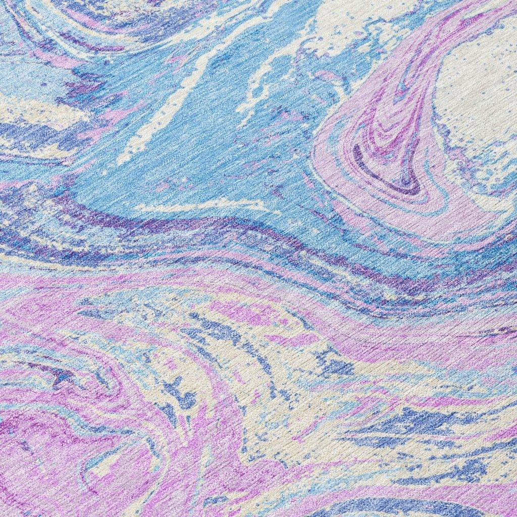 Malika Blue Washable Indoor-Outdoor Rug-Outdoor Rugs-LOOMLAN Rugs-LOOMLAN