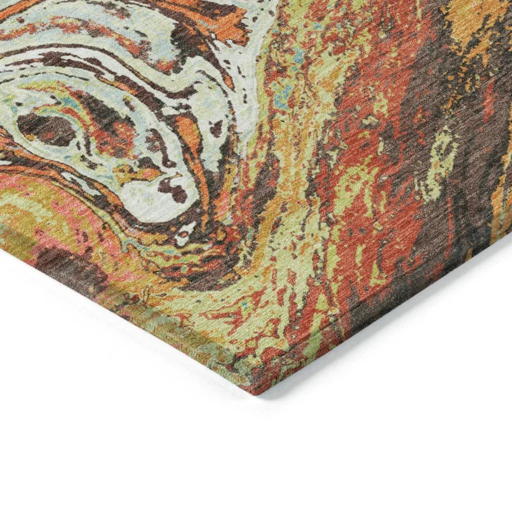 Malika Brown Washable Indoor-Outdoor Rug-Outdoor Rugs-LOOMLAN Rugs-LOOMLAN