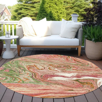 Malika Coral Washable Indoor-Outdoor Rug-Outdoor Rugs-LOOMLAN Rugs-LOOMLAN