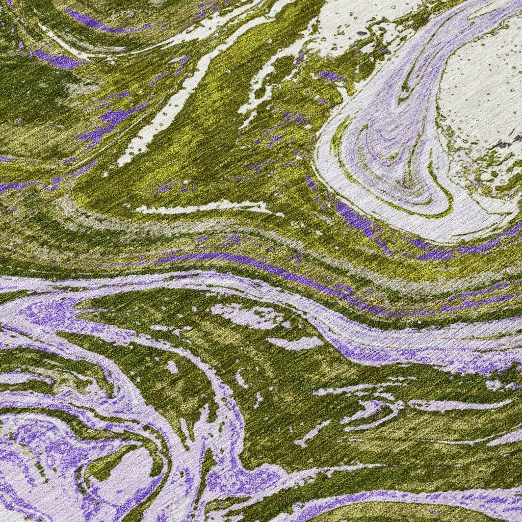 Malika Olive Washable Indoor-Outdoor Rug-Outdoor Rugs-LOOMLAN Rugs-LOOMLAN