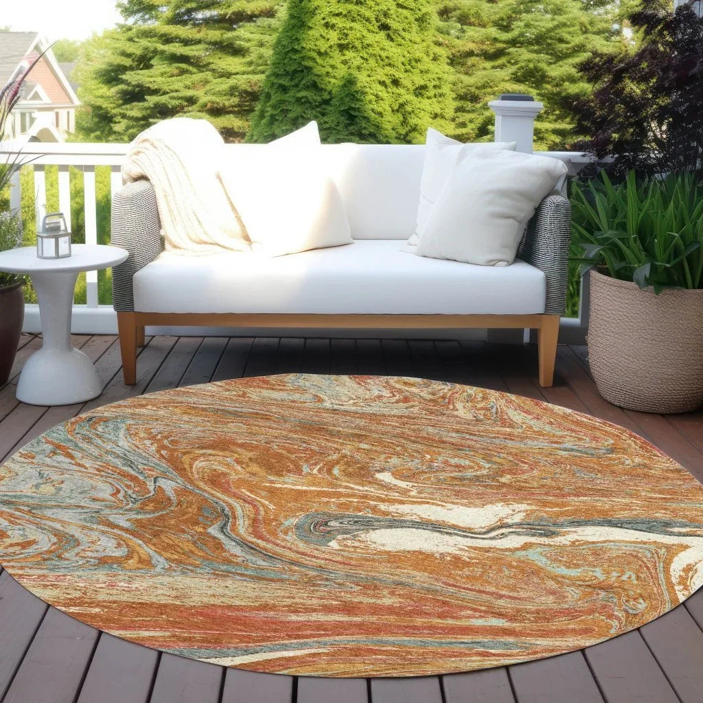 Malika Paprika Washable Indoor-Outdoor Rug-Outdoor Rugs-LOOMLAN Rugs-LOOMLAN