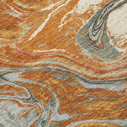 Malika Paprika Washable Indoor-Outdoor Rug-Outdoor Rugs-LOOMLAN Rugs-LOOMLAN