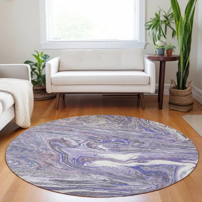 Malika Purple Washable Indoor-Outdoor Rug-Outdoor Rugs-LOOMLAN Rugs-LOOMLAN