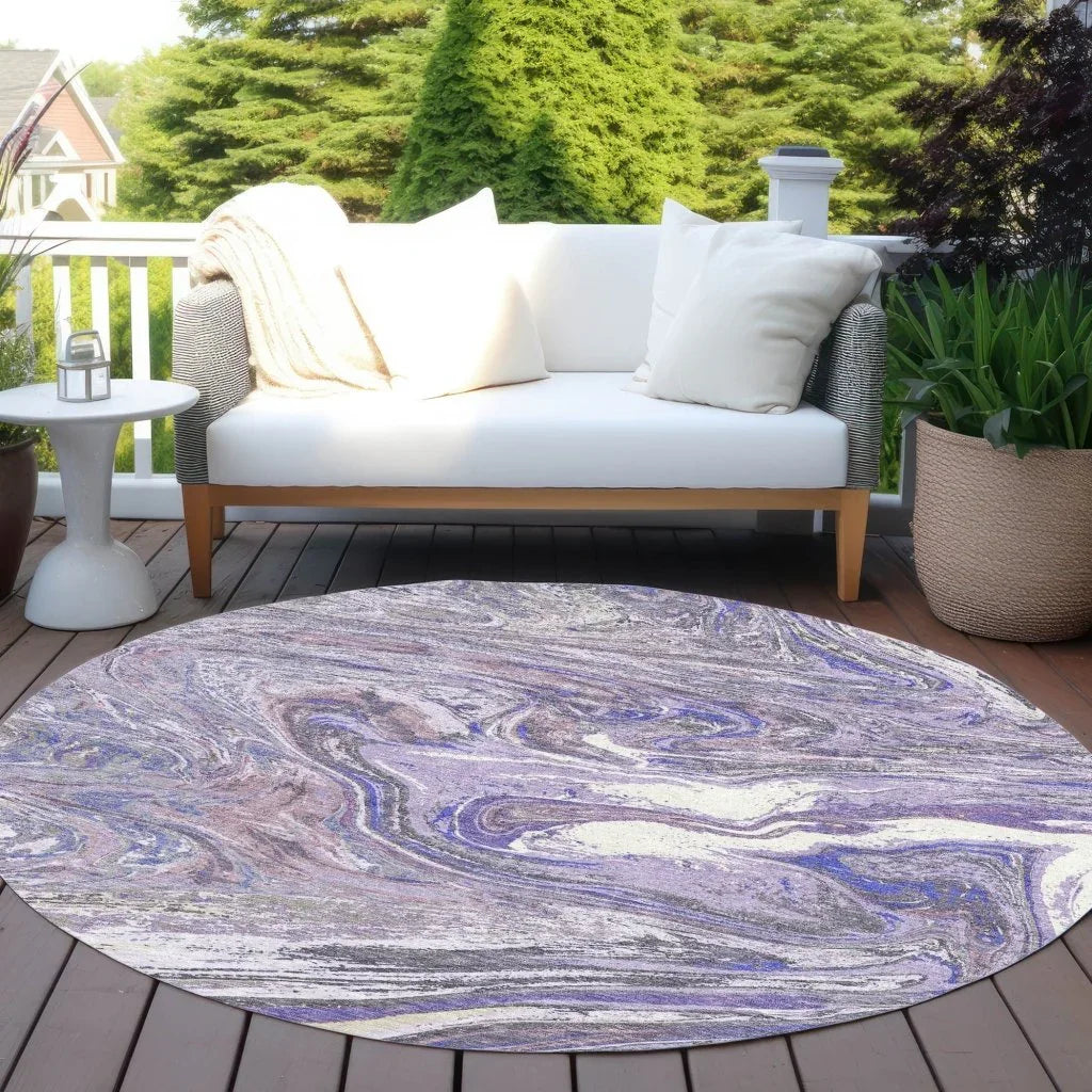 Malika Purple Washable Indoor-Outdoor Rug-Outdoor Rugs-LOOMLAN Rugs-LOOMLAN