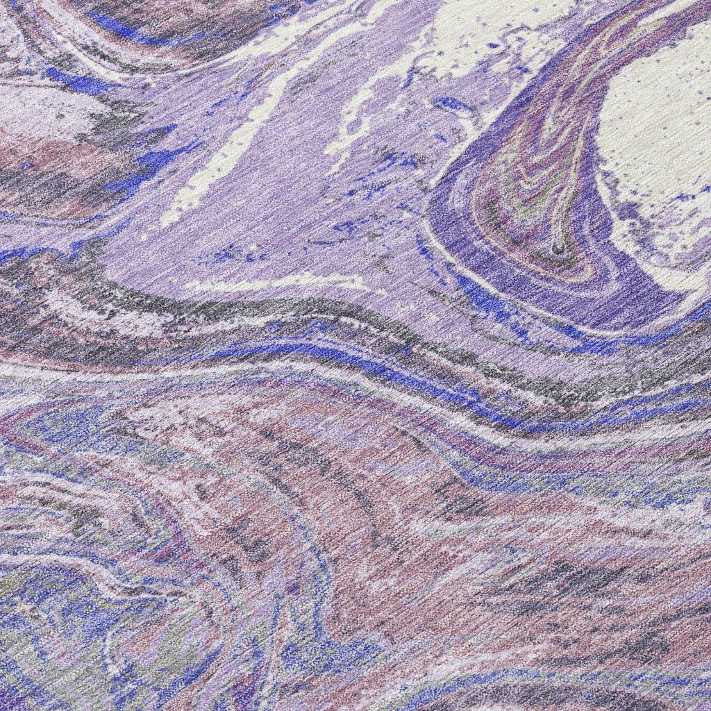 Malika Purple Washable Indoor-Outdoor Rug-Outdoor Rugs-LOOMLAN Rugs-LOOMLAN