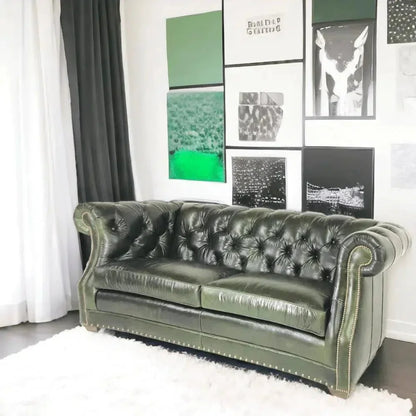 Mallard Made America Leather Sofa - Custom Benchmade - LOOMLAN - Uptown Sebastian - Sofas & Loveseats