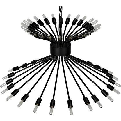 Mancini Chandelier, Black Steel - LOOMLAN - Noir - Chandeliers