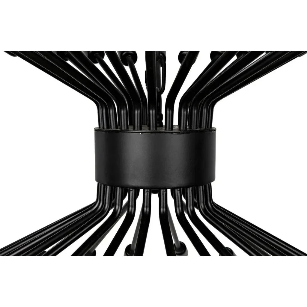Mancini Chandelier, Black Steel - LOOMLAN - Noir - Chandeliers