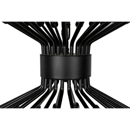 Mancini Chandelier, Black Steel - LOOMLAN - Noir - Chandeliers