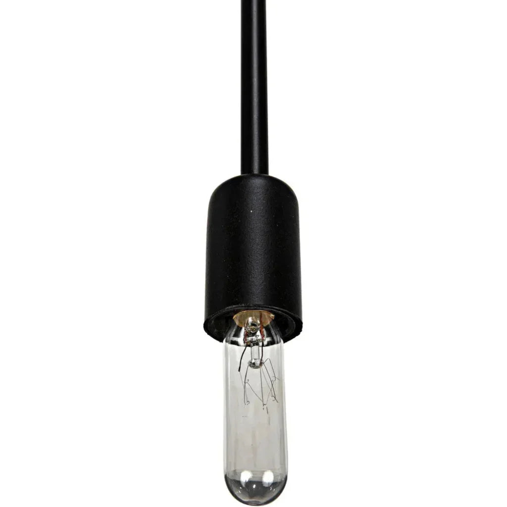 Mancini Chandelier, Black Steel - LOOMLAN - Noir - Chandeliers