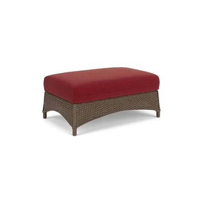 Mandalay Large Ottoman Premium Wicker Furniture-Outdoor Ottomans-Lloyd Flanders-LOOMLAN
