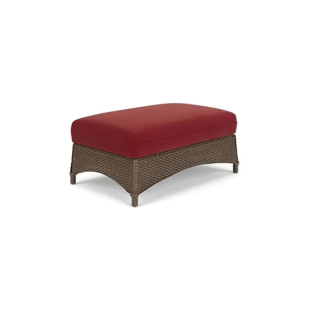 Mandalay Large Ottoman Premium Wicker Furniture-Outdoor Ottomans-Lloyd Flanders-LOOMLAN