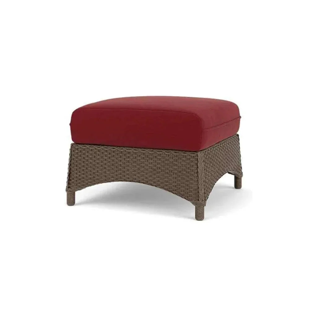 Mandalay Ottoman Premium Wicker Furniture-Outdoor Ottomans-Lloyd Flanders-LOOMLAN