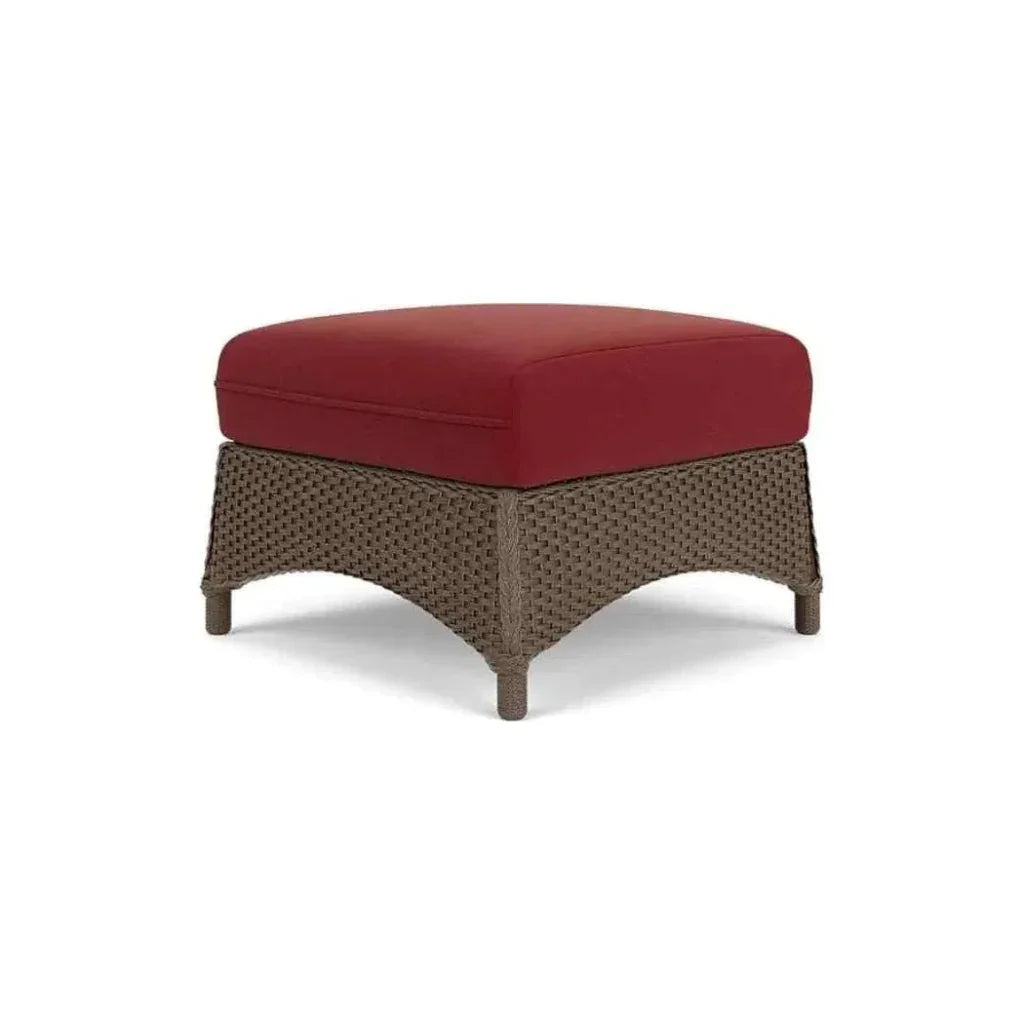 Mandalay Ottoman Premium Wicker Furniture-Outdoor Ottomans-Lloyd Flanders-LOOMLAN