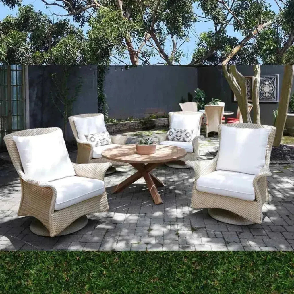Mandalay Swivel Rocker Lounge Chair-Outdoor Lounge Chairs-Lloyd Flanders-LOOMLAN