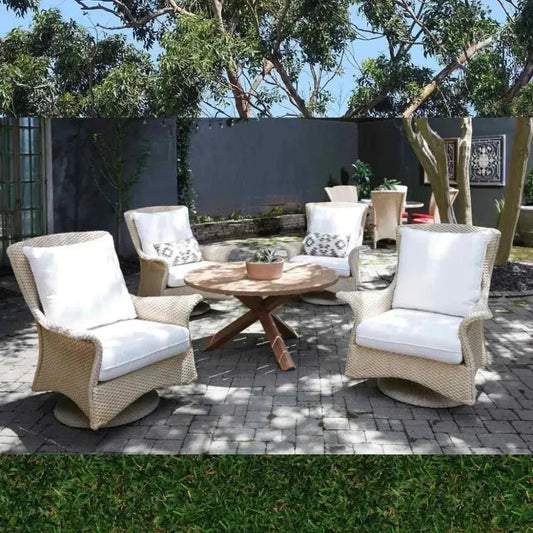 Mandalay Swivel Rocker Lounge Chair-Outdoor Lounge Chairs-Lloyd Flanders-LOOMLAN