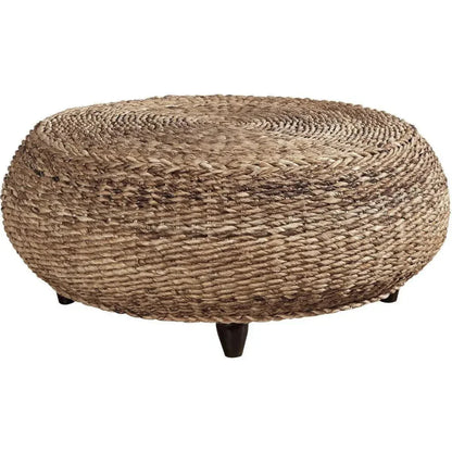 Mandalay Wood Framed Ottoman - LOOMLAN - Furniture Classics - Ottomans