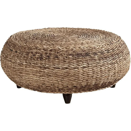 Mandalay Wood Framed Ottoman - LOOMLAN - Furniture Classics - Ottomans