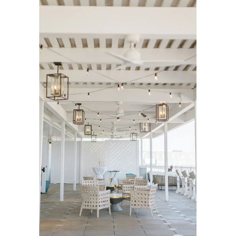 Mandaue Whitewash Rattan Frame Outdoor Bistro Chair-Outdoor Accent Chairs-Wildwood-LOOMLAN