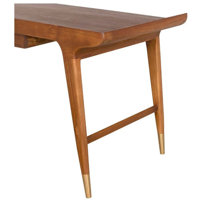 Mandrake Premium Teak Wood Made Desk-Home Office Desks-Noir-LOOMLAN