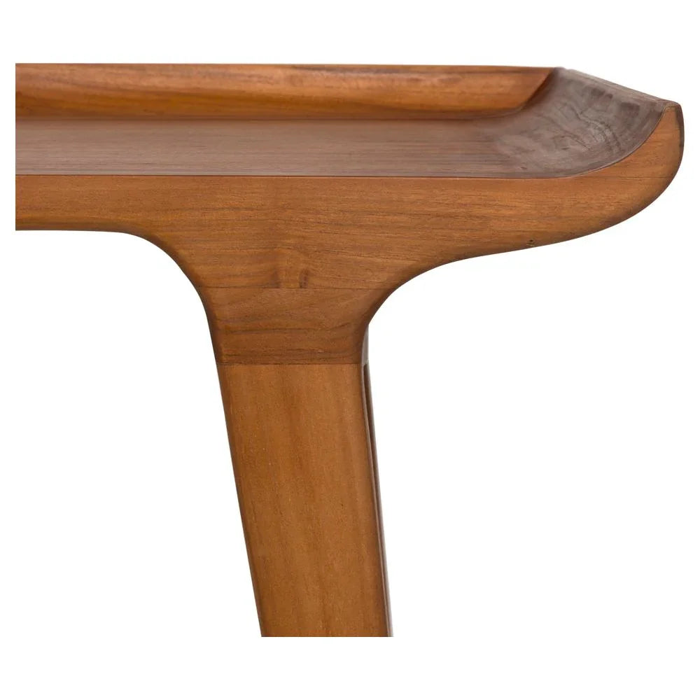 Mandrake Premium Teak Wood Made Desk-Home Office Desks-Noir-LOOMLAN